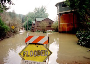 The 1997-98 El Nino  caused flooding along the Russian River in Northern California. This winter’s El Nino has the potential to be equally destructive. Dave Gatley / FEMA News Photo
