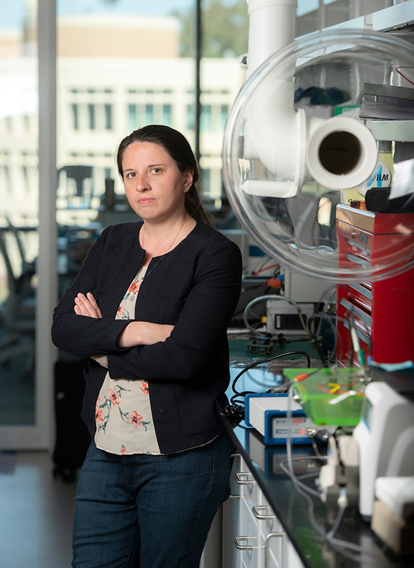 Iryna Zenyuk works on renewable energy technologies, including fuel cells, hydrogen electrochemistry and electrolyzers. She will serve as a characterization thrust lead for the new Center for Ionomer-based Water Electrolysis. Steve Zylius / UCI
